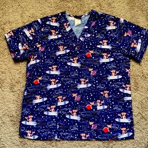 ♥️SOLD♥️Pink panther scrub top